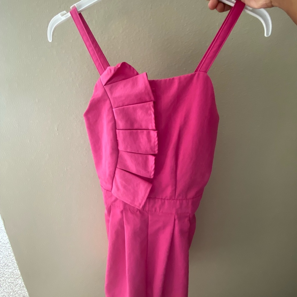 Pink Ruffled Sleeveless jumpsuit